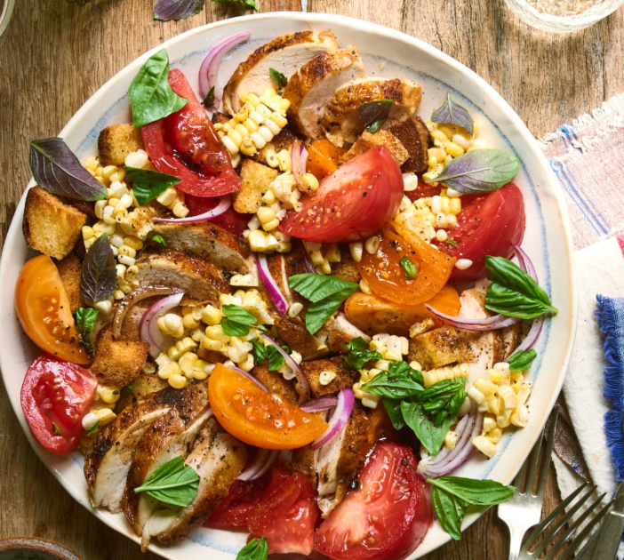 Grilled Santa Maria Tri-Tip with Corn &amp; Tomato Salad