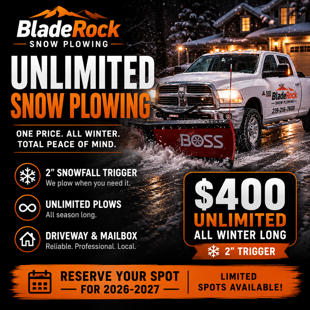 Unlimited Residential Plowing