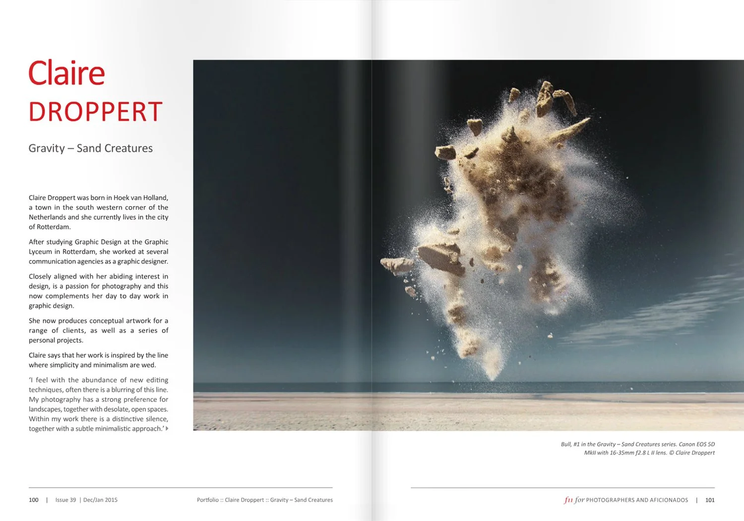 Article about my Sand Creatures series in a magazine.
