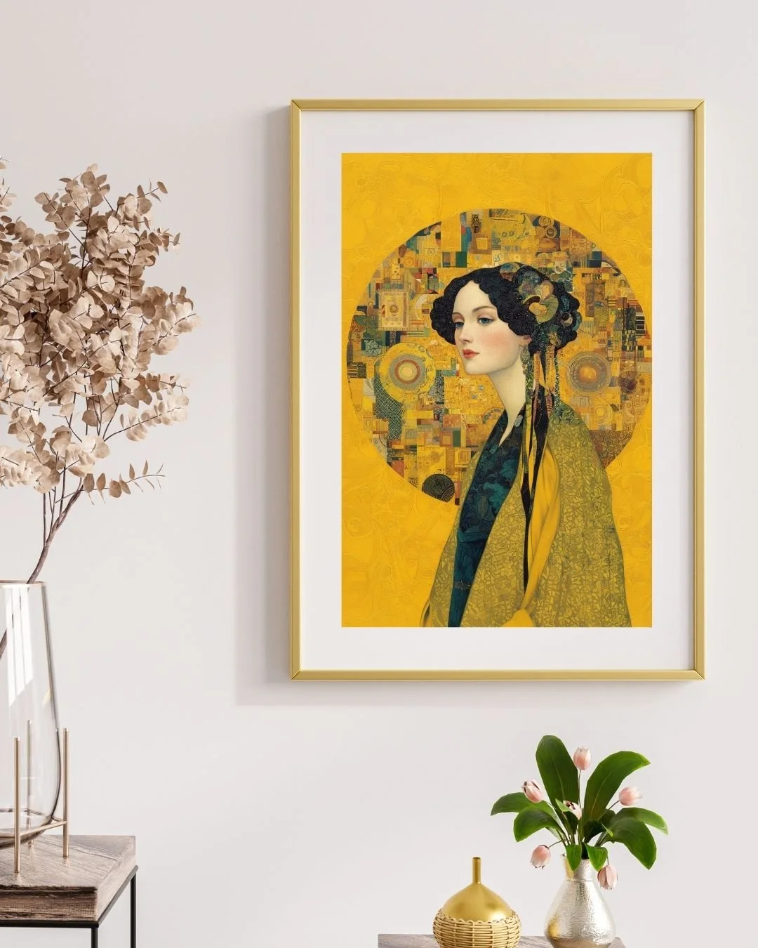 The Golden Muse Wall Art - Art Nouveau style | Printable Art