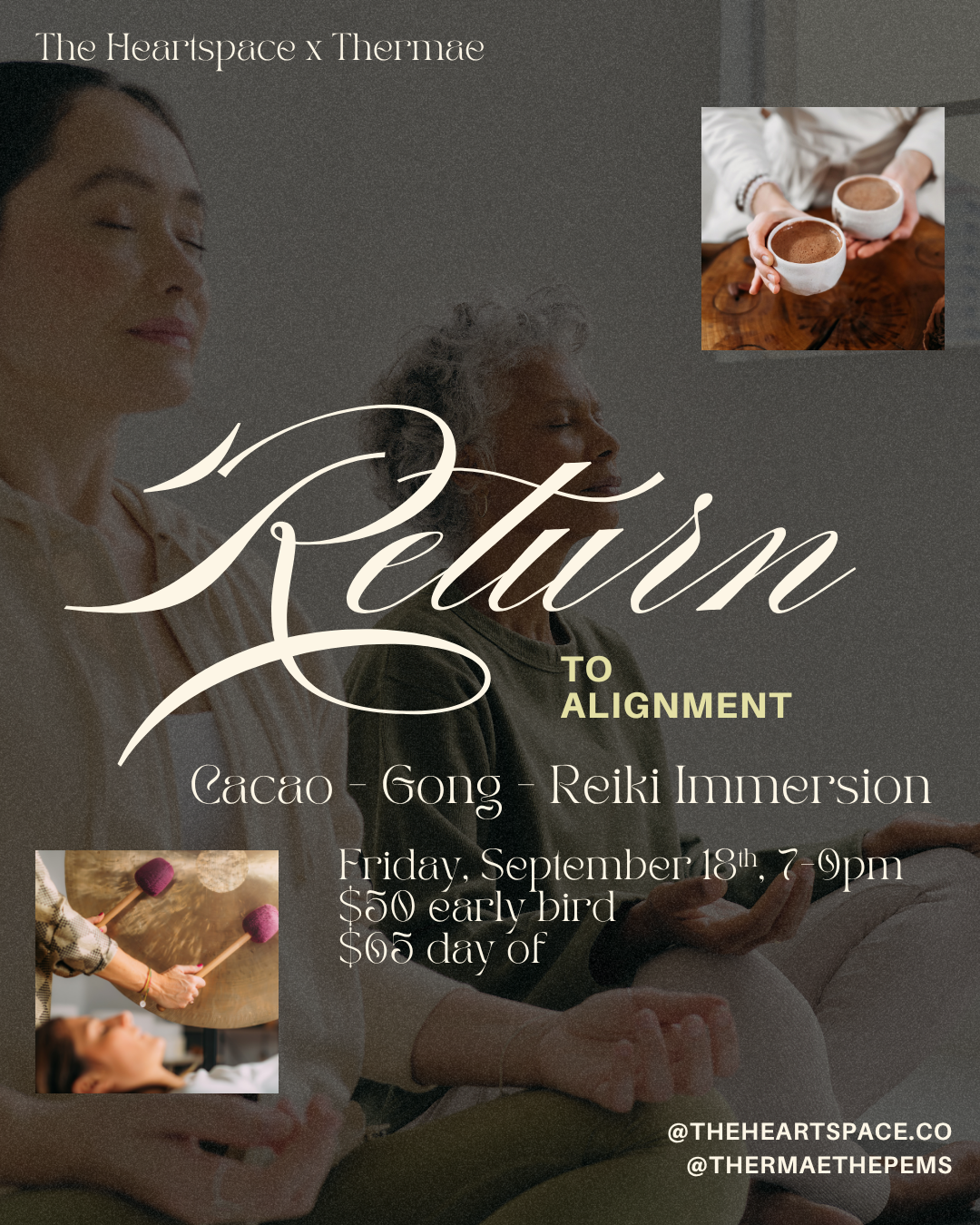 Return to alignment: cacao, gong, and reiki immersion [Fort Lauderdale, fl]