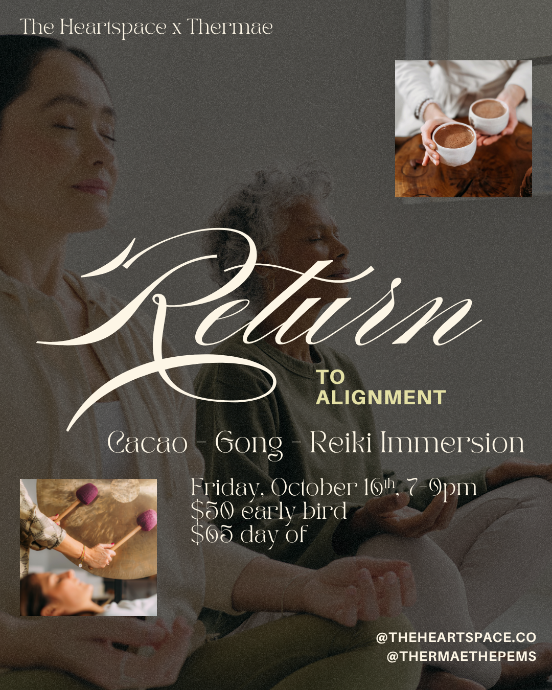 Return to alignment: cacao, gong, and reiki immersion [Fort Lauderdale, fl]