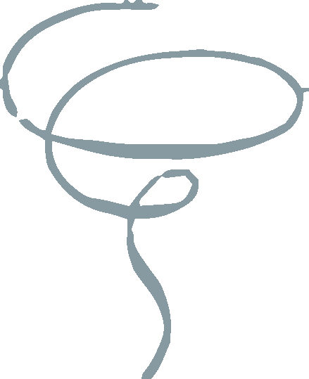 pale blue calligraphy