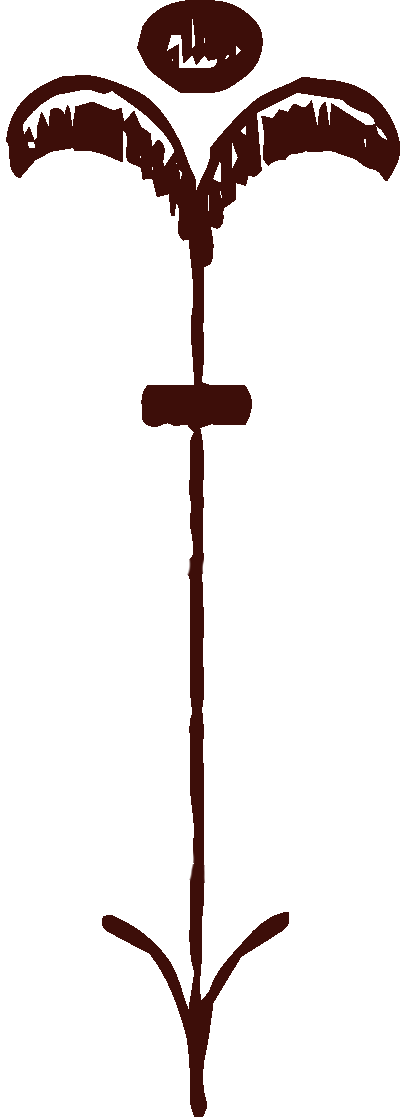 first dark red down arrow