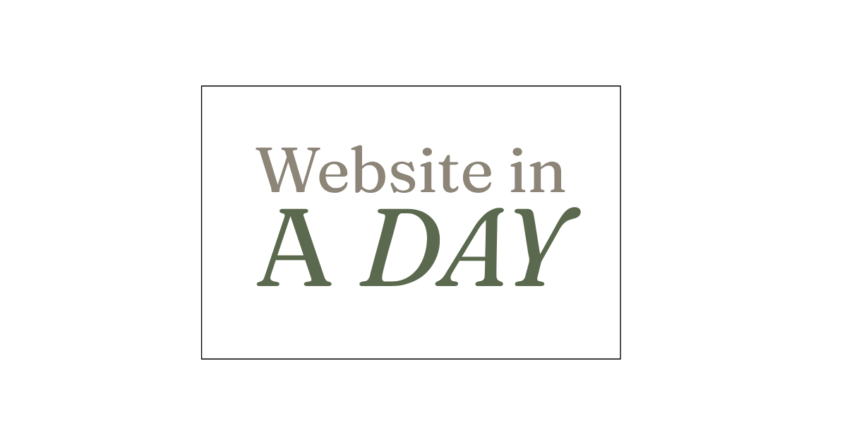 Website in a DAY