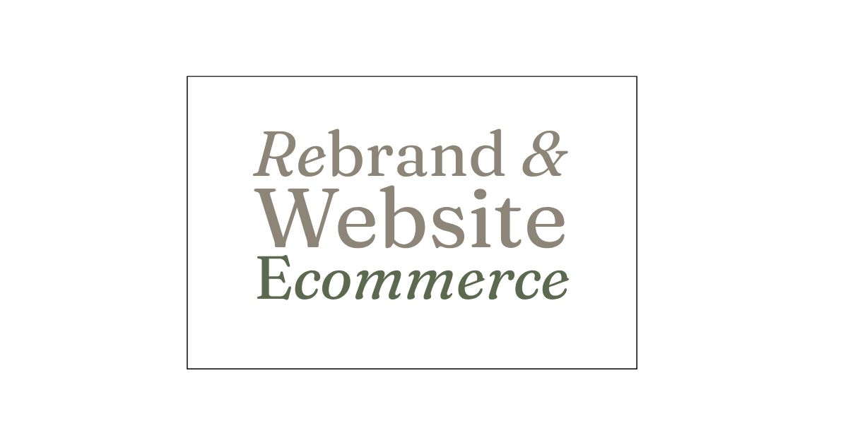 Ecommerce Rebrand and Website Package