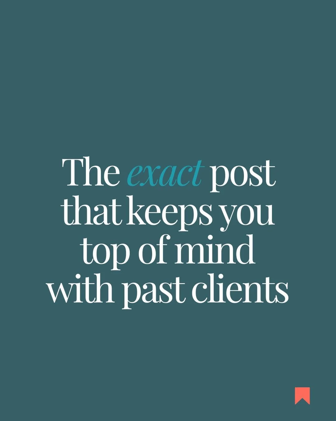 Can I be so honest with you right now?

Most agents are out here chasing cold leads when their warmest ones are already sitting in their phone.

Past clients already know you. 
They already trust you. 
They already had a good experience with you.

Th