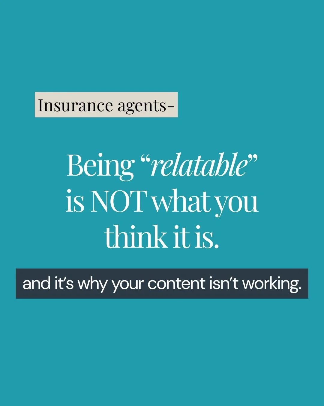Let&rsquo;s talk about &ldquo;relatable&rdquo; for a second. Because I think we&rsquo;ve gotten it completely wrong.

Somewhere along the way agents started thinking their content had to be fun, clever, or entertaining to work. So now you&rsquo;re si