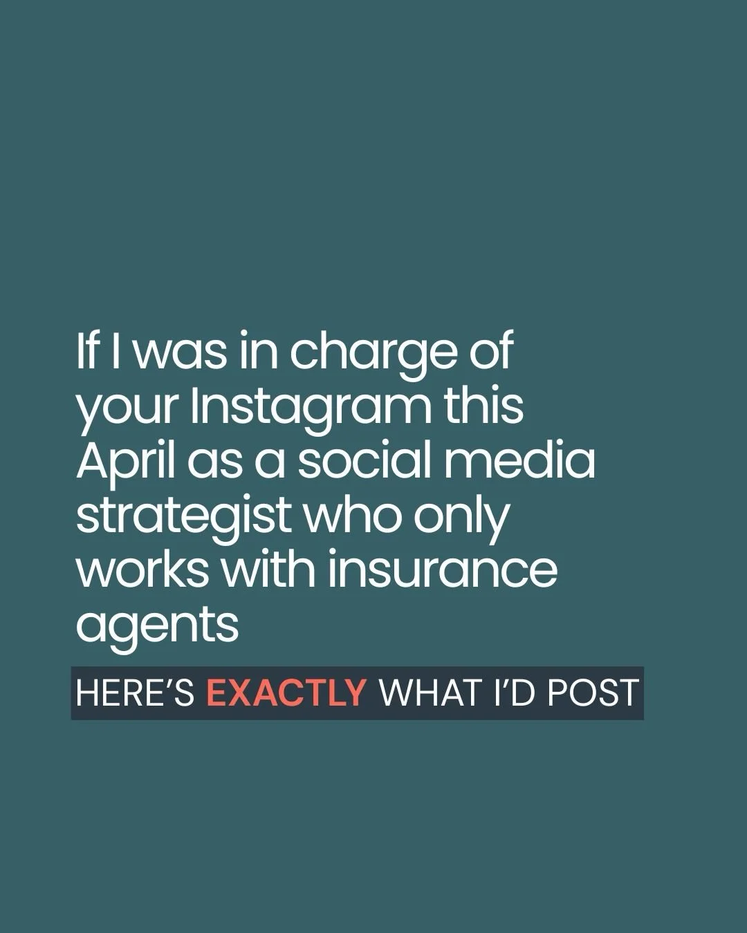 April starts tomorrow and if you&rsquo;re still figuring out what to post, this is for you.

Listen. Random content gets random results. The agents showing up consistently online aren&rsquo;t winging it every week. They have a plan. They know what th