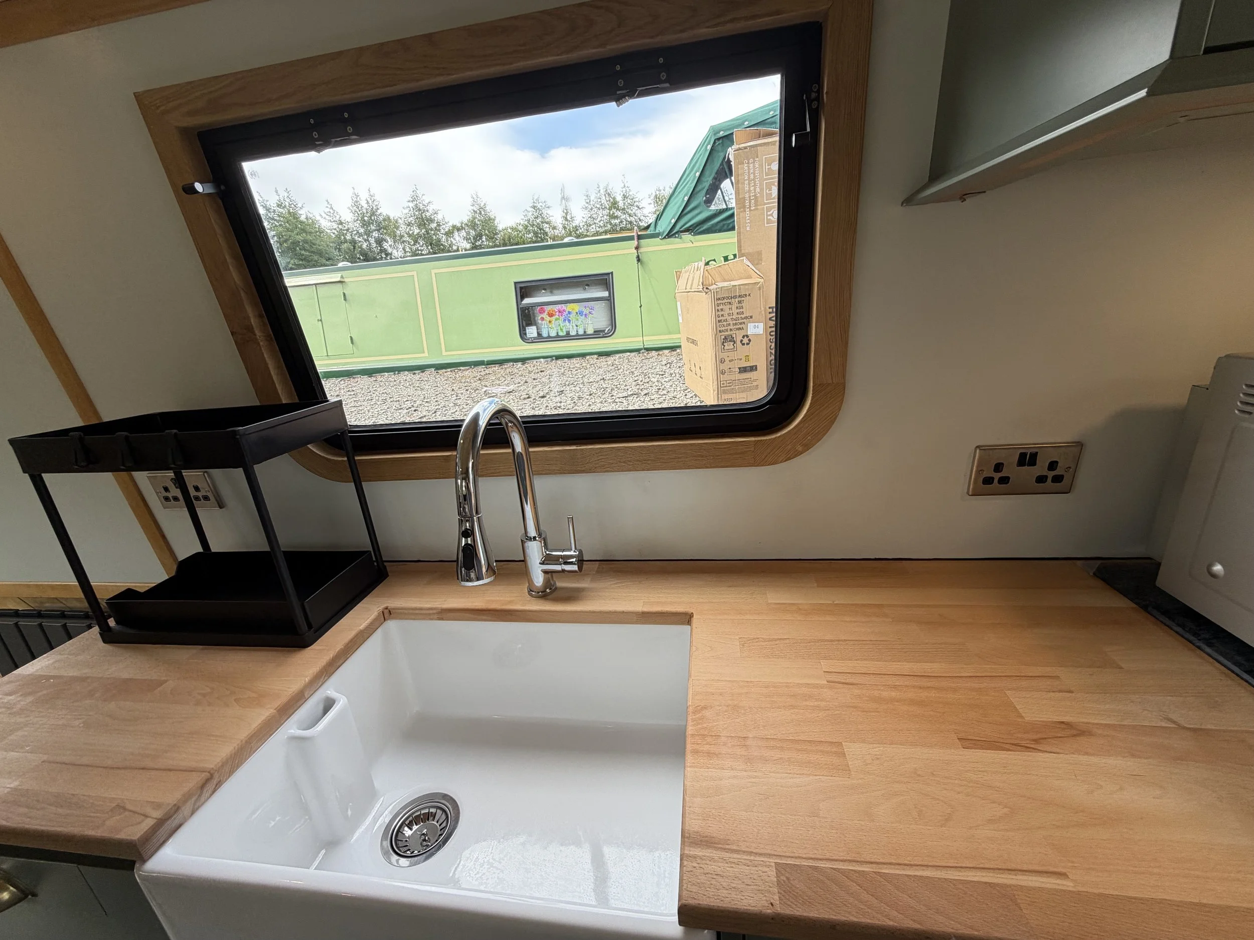 Bespoke narrowboat kitchen interior by Central Boating