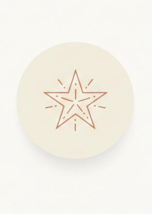 A decorative metal star ornament with a hollow center, placed on a white background.