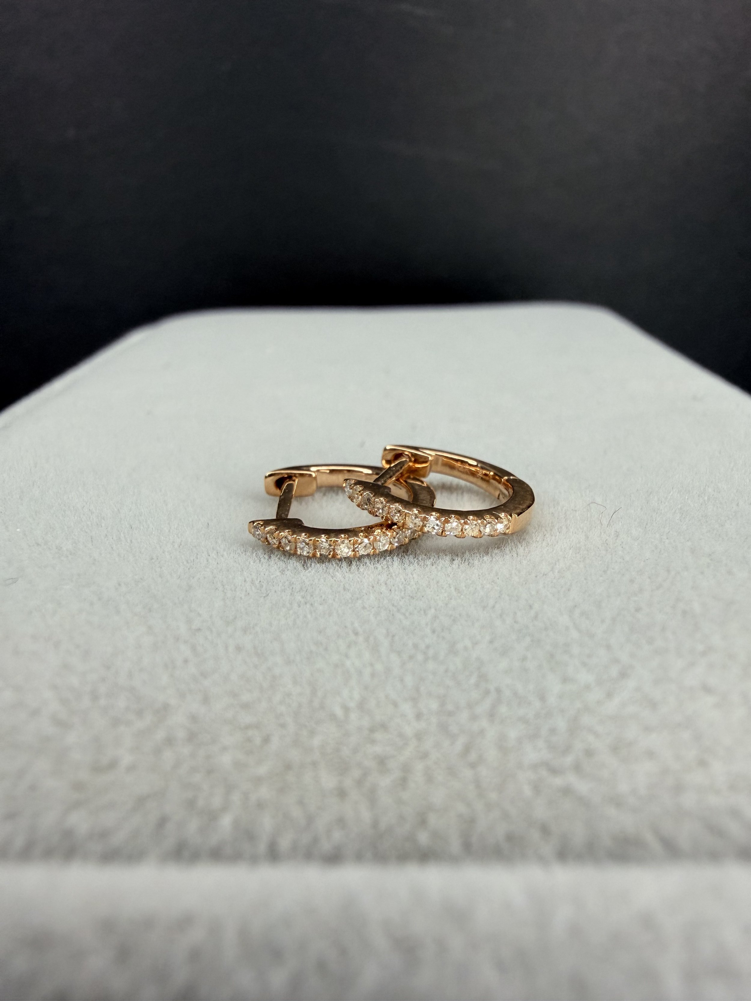 14kt Rose Gold Mini Huggie