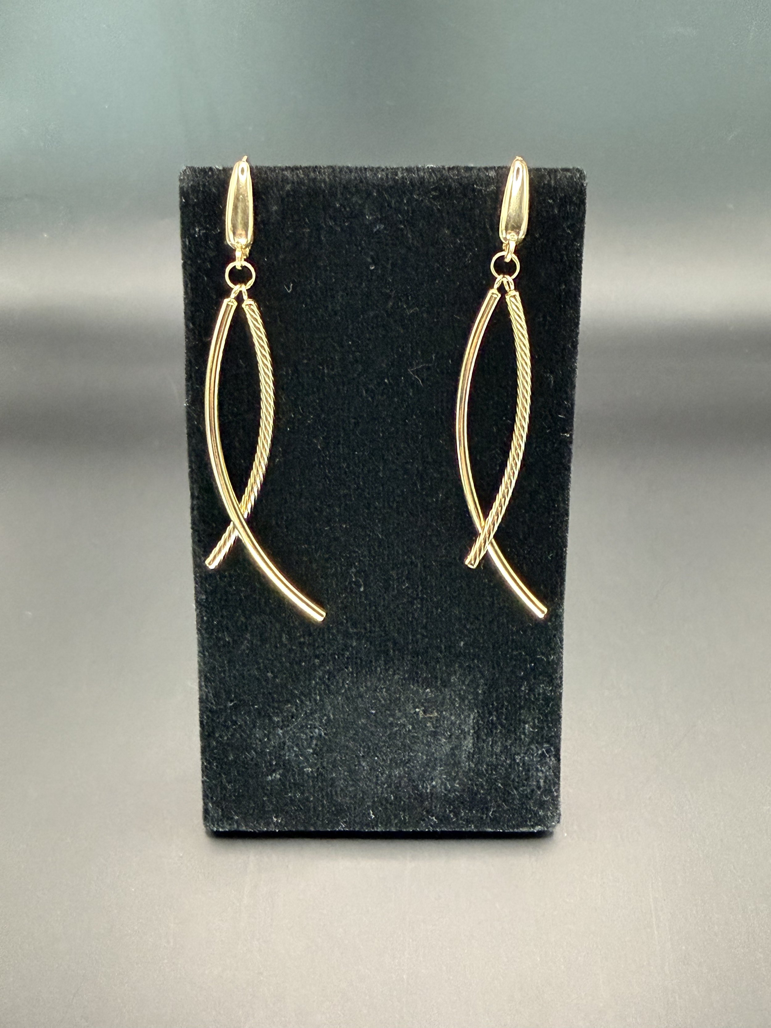 14kt Yellow Gold Double Tube Earrings