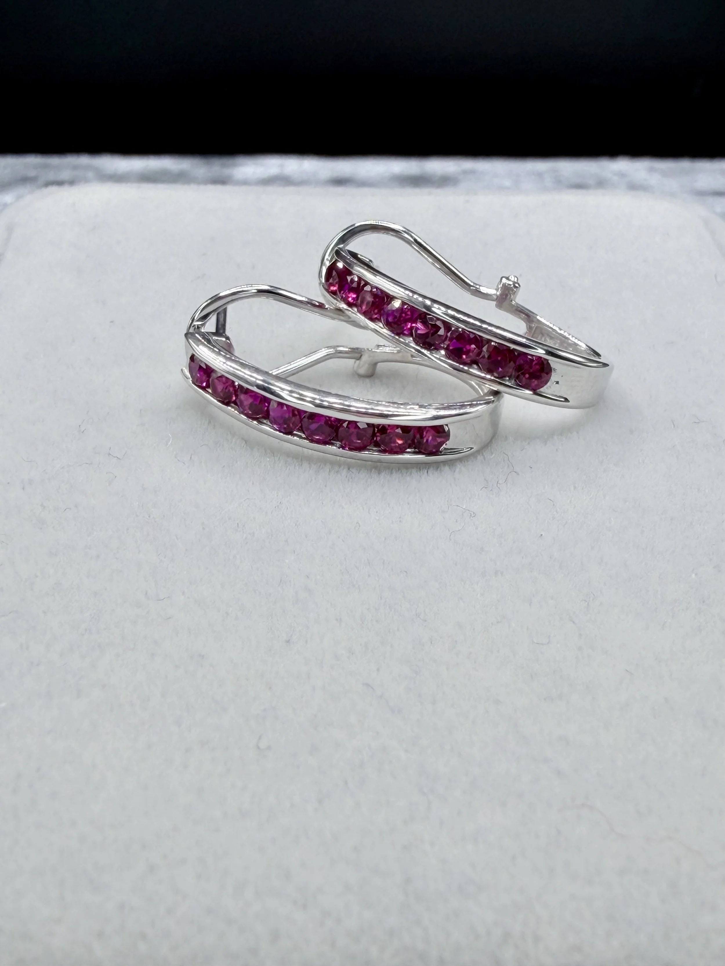 Created Ruby J-Hoop Earrings