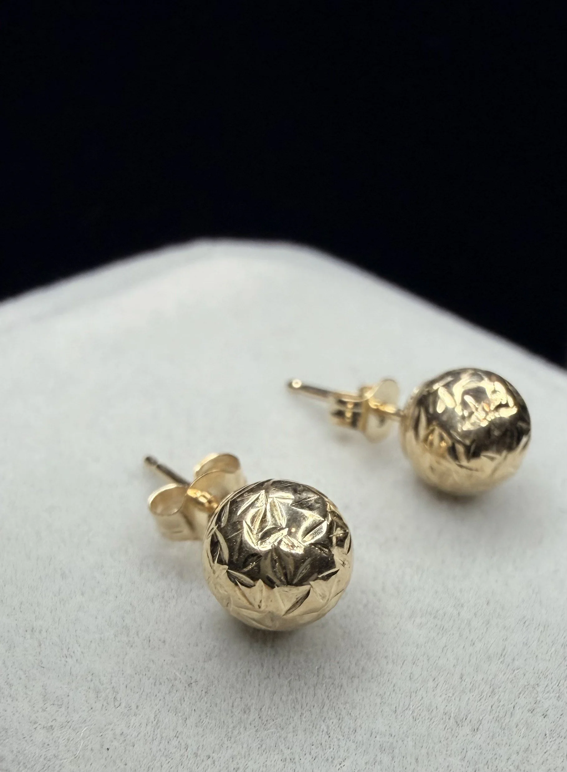 Textured Ball Stud Earrings