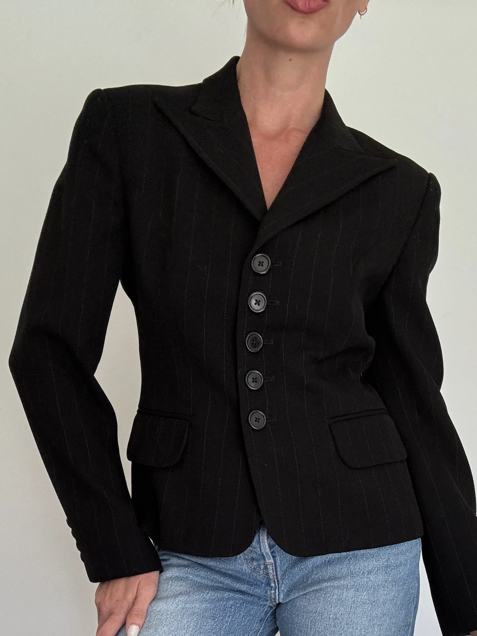 Lauren by Ralph Lauren Wool Cropped Blazer