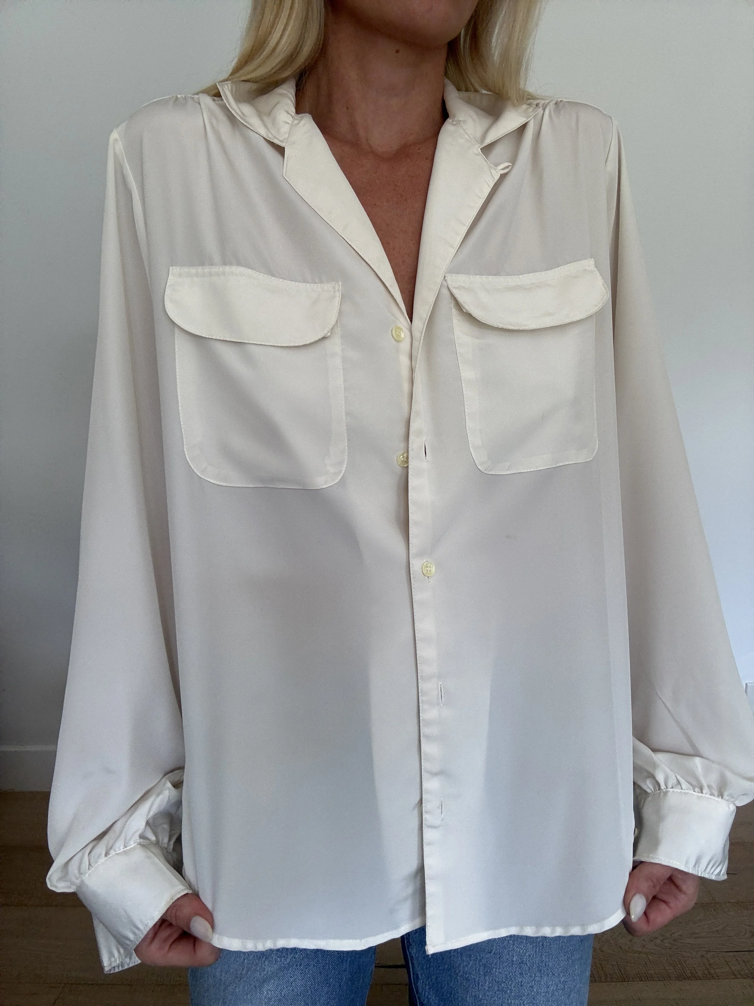 White Long Sleeve Button Down