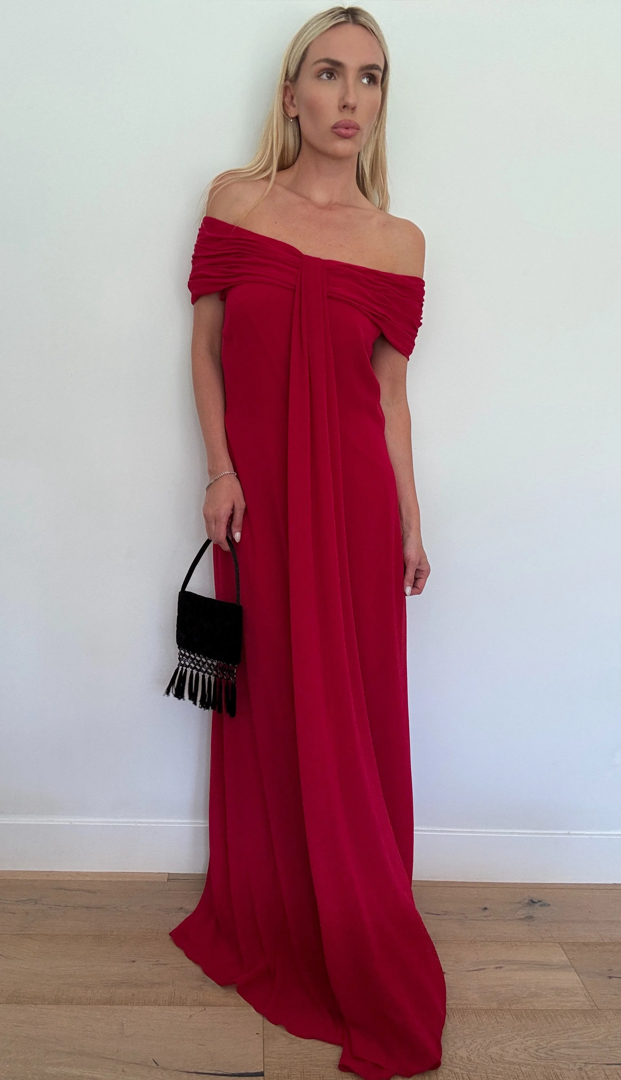 Ralph Lauren Red Silk Gown