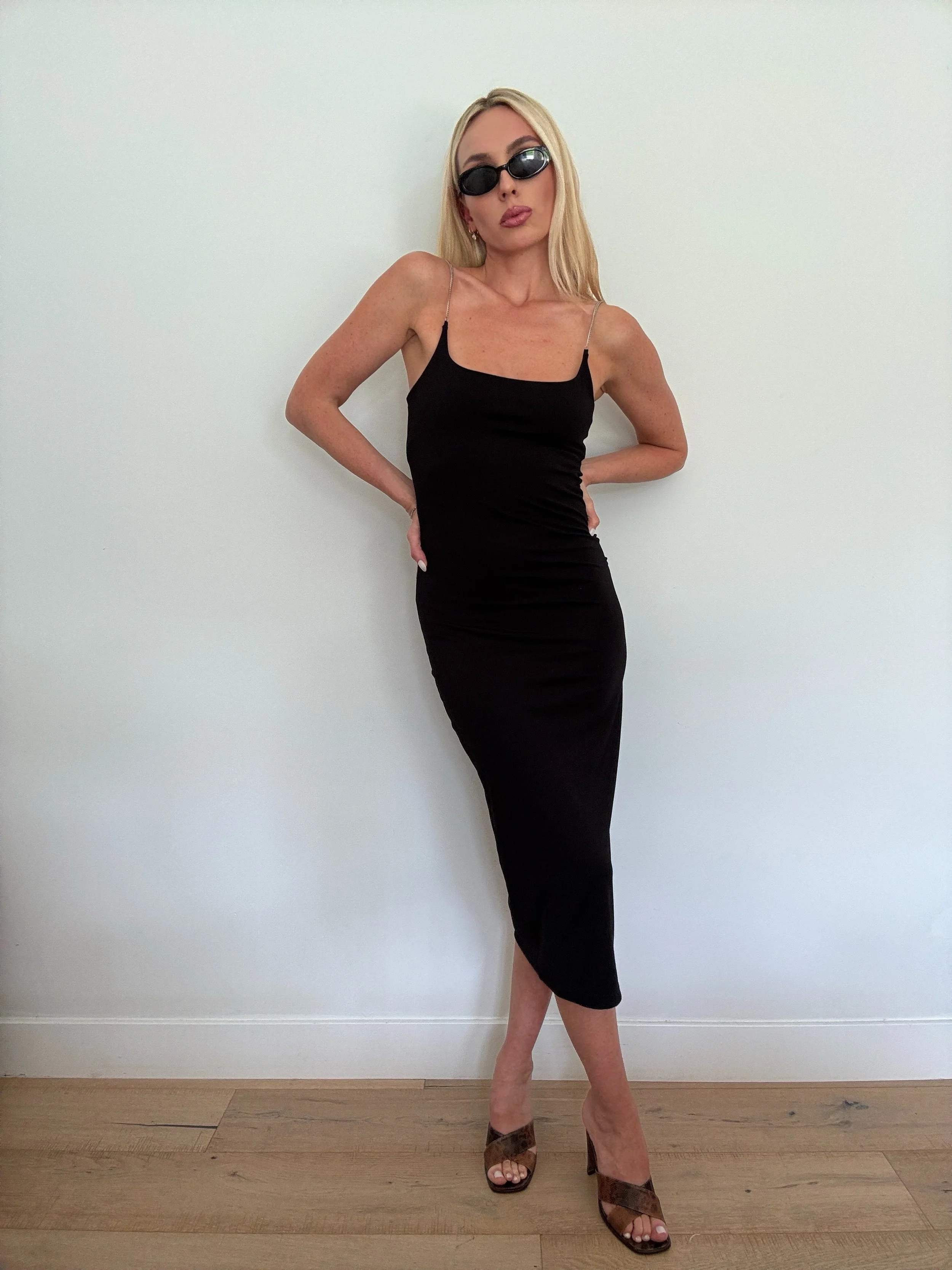 alexander wang midi chain strap dress