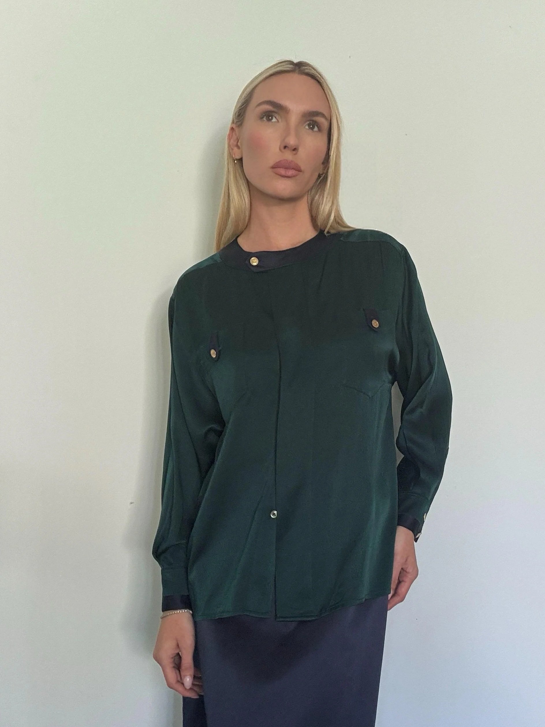 1980s CHANEL 100% Silk Blouse