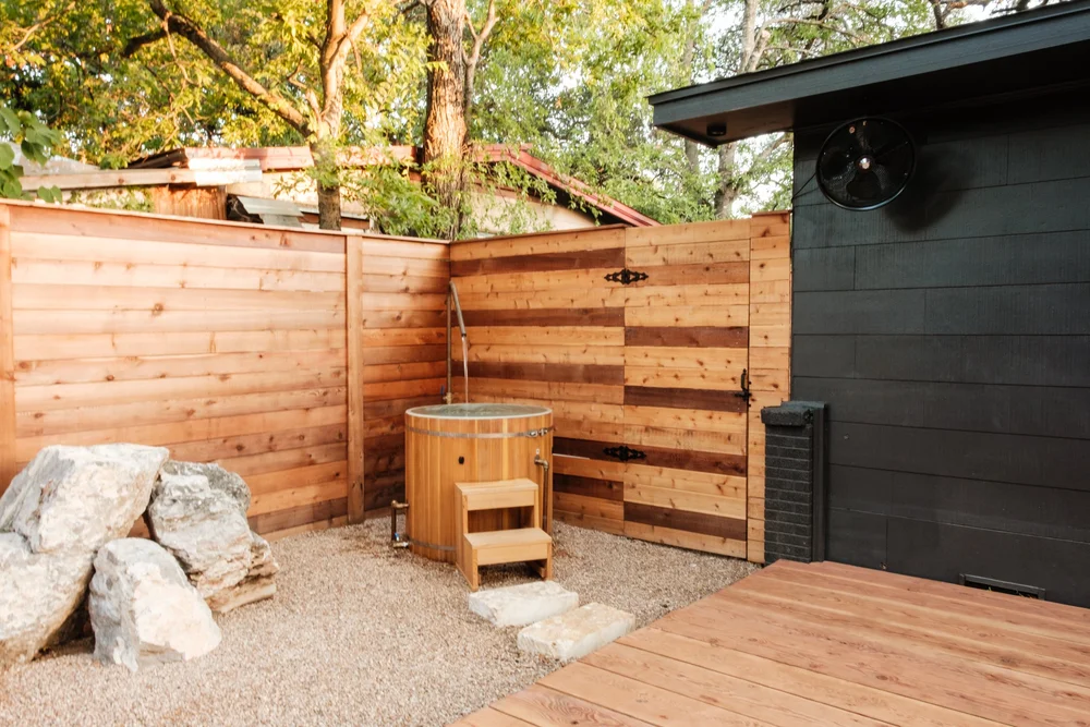 BigDecks custom cedar deck, Austin