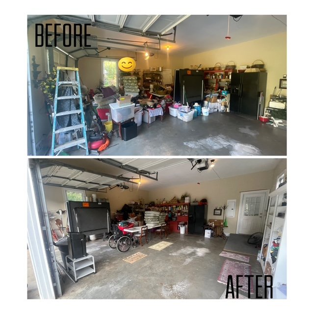 declutter and organize a garage in a home in Rome, Georgia