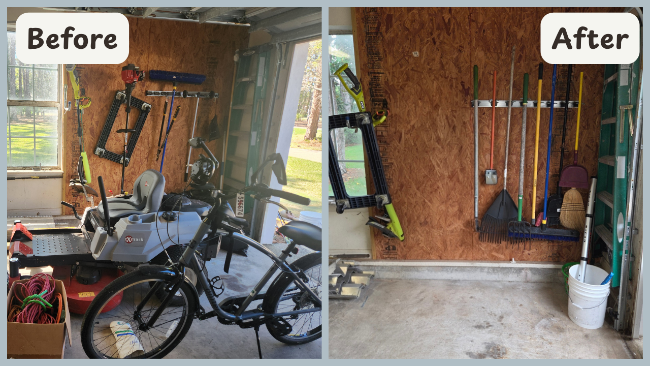 Garage decluttered in Niceville, Fl
