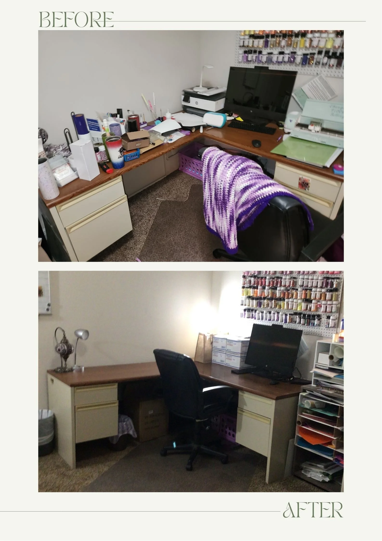 Office space decluttered