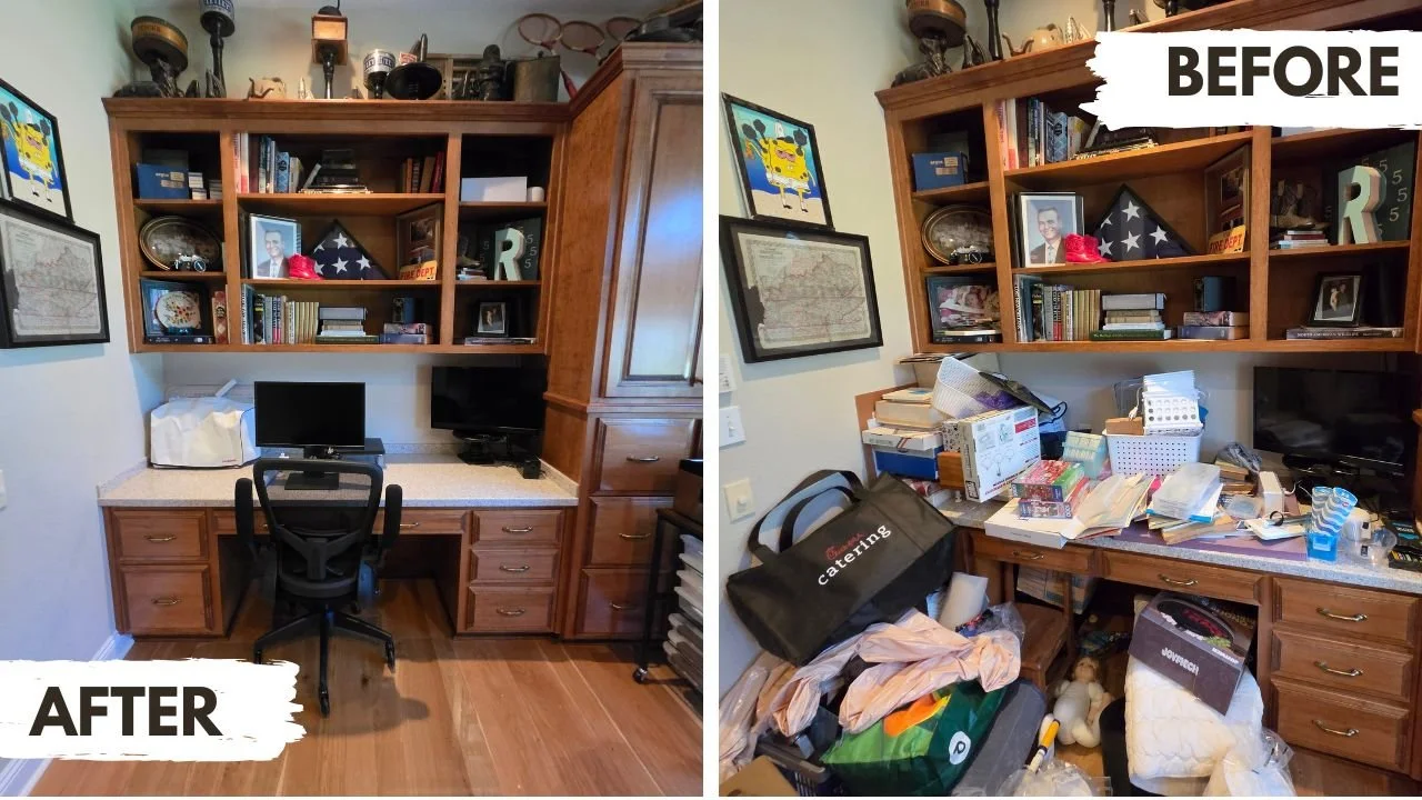 Home office decluttered in Pace, Fl