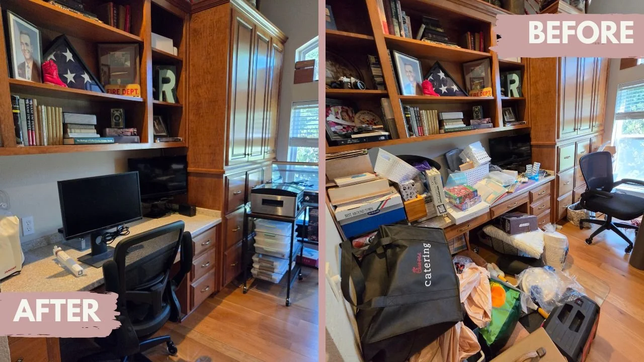 Home office decluttered in Pace, Fl