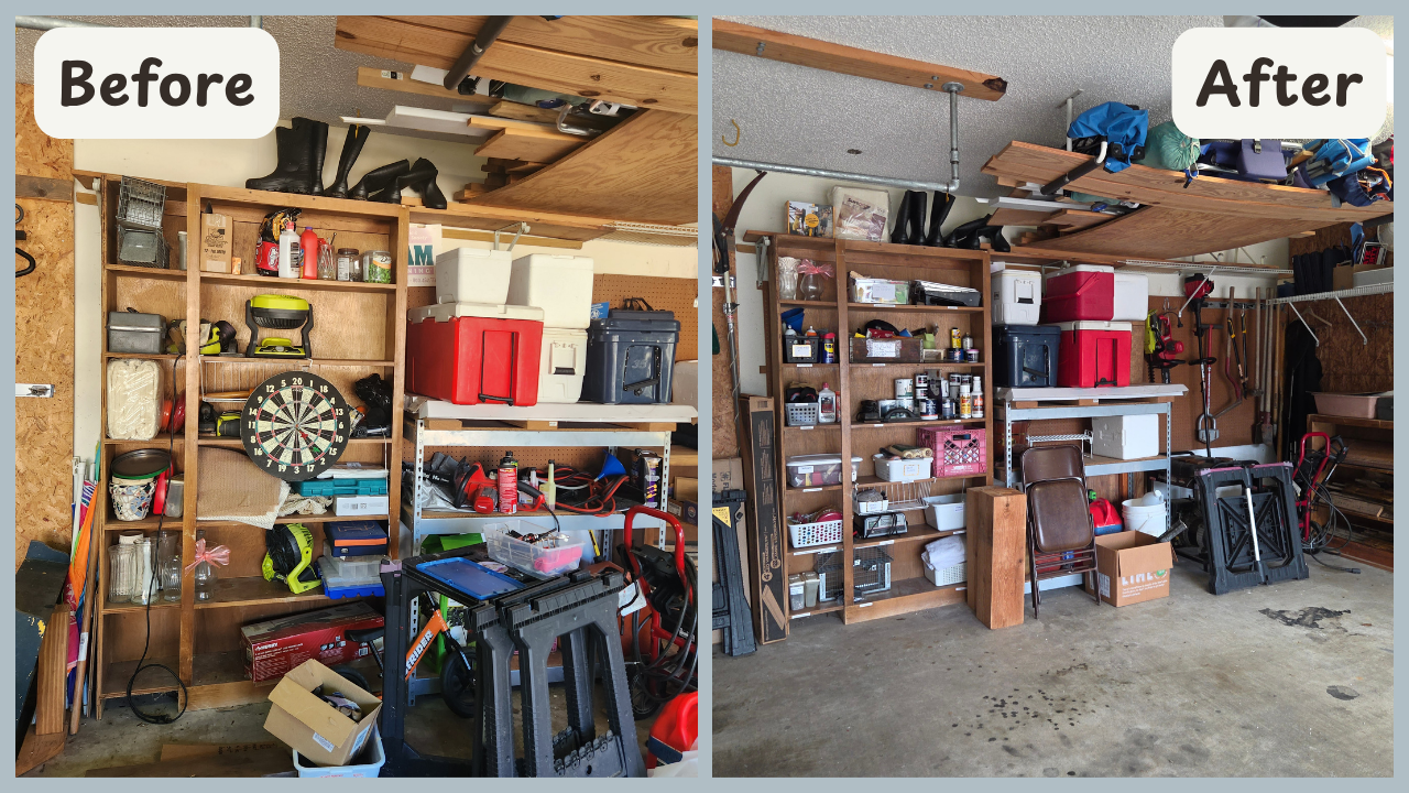 Garage decluttered and organized in Niceville, Fl