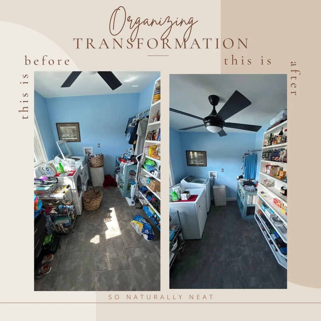 Laundry room decluttered and organized in Pensacola, Fl