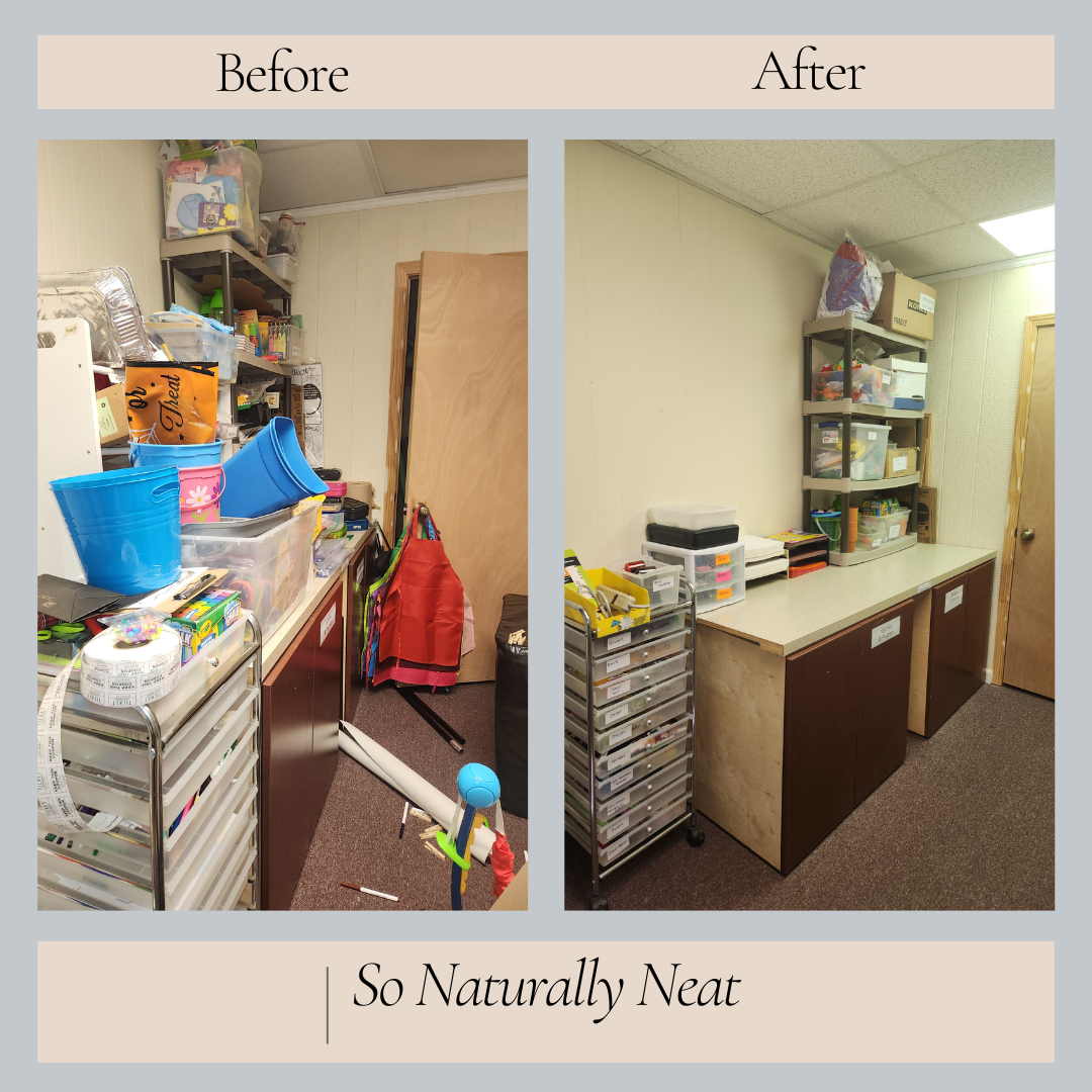 Church Resource Room Decluttered and Organized