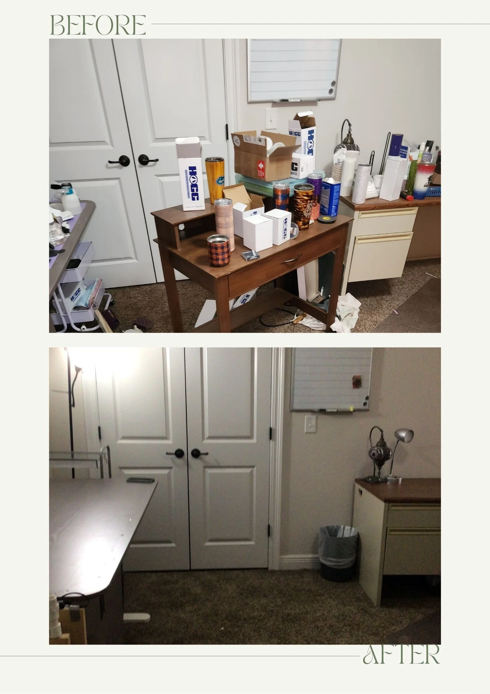 Craft room decluttered