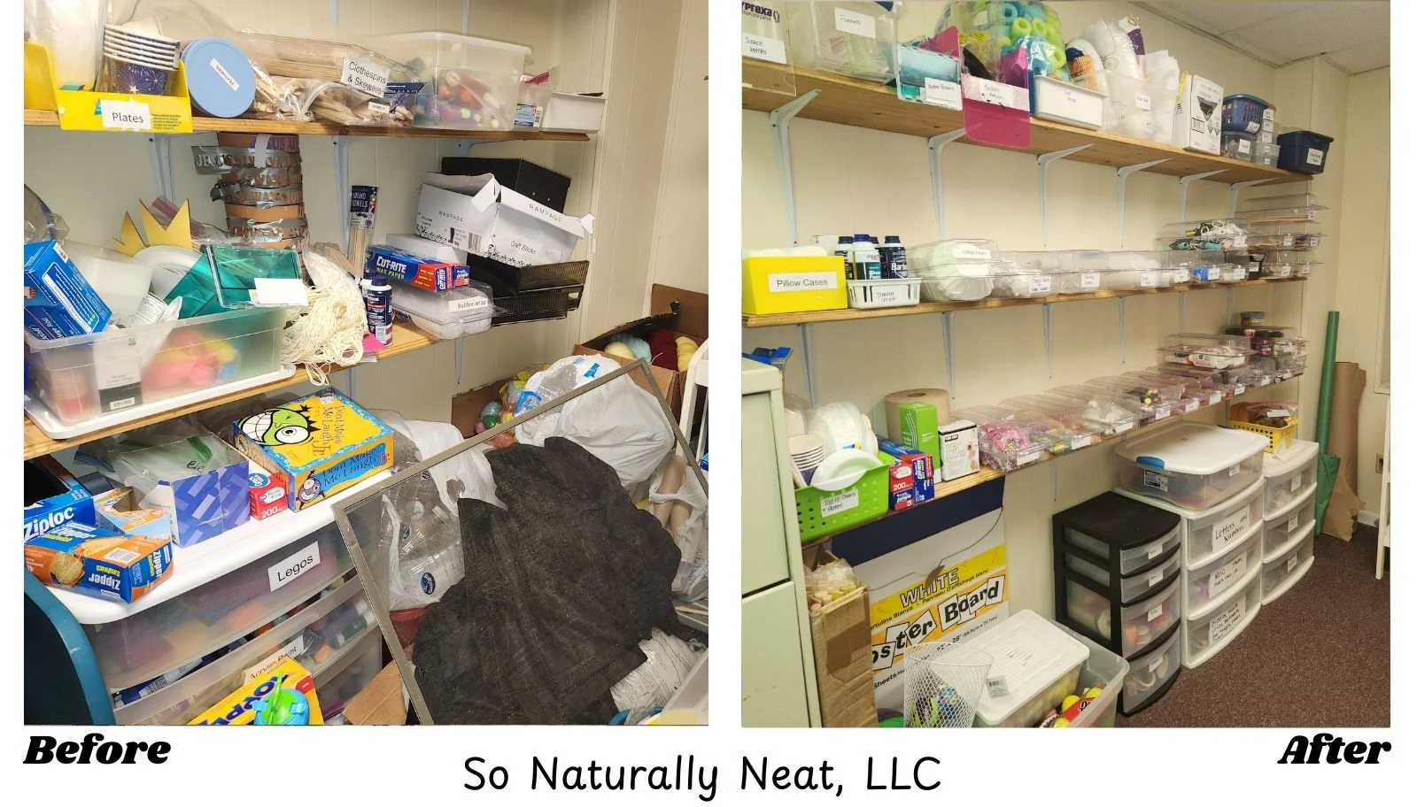 Church resource room organized 
