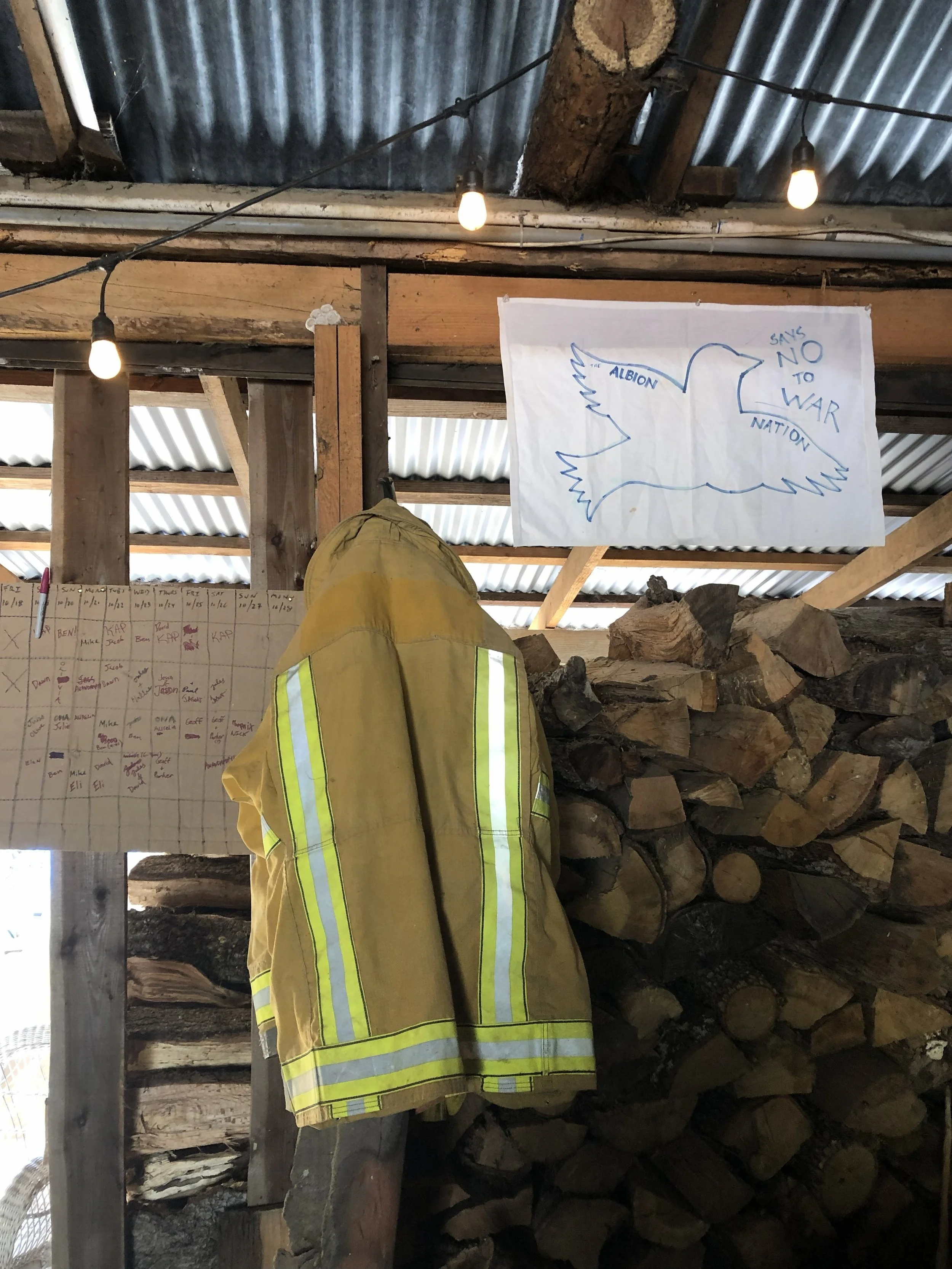 Hand-drawn flag from a neighbor