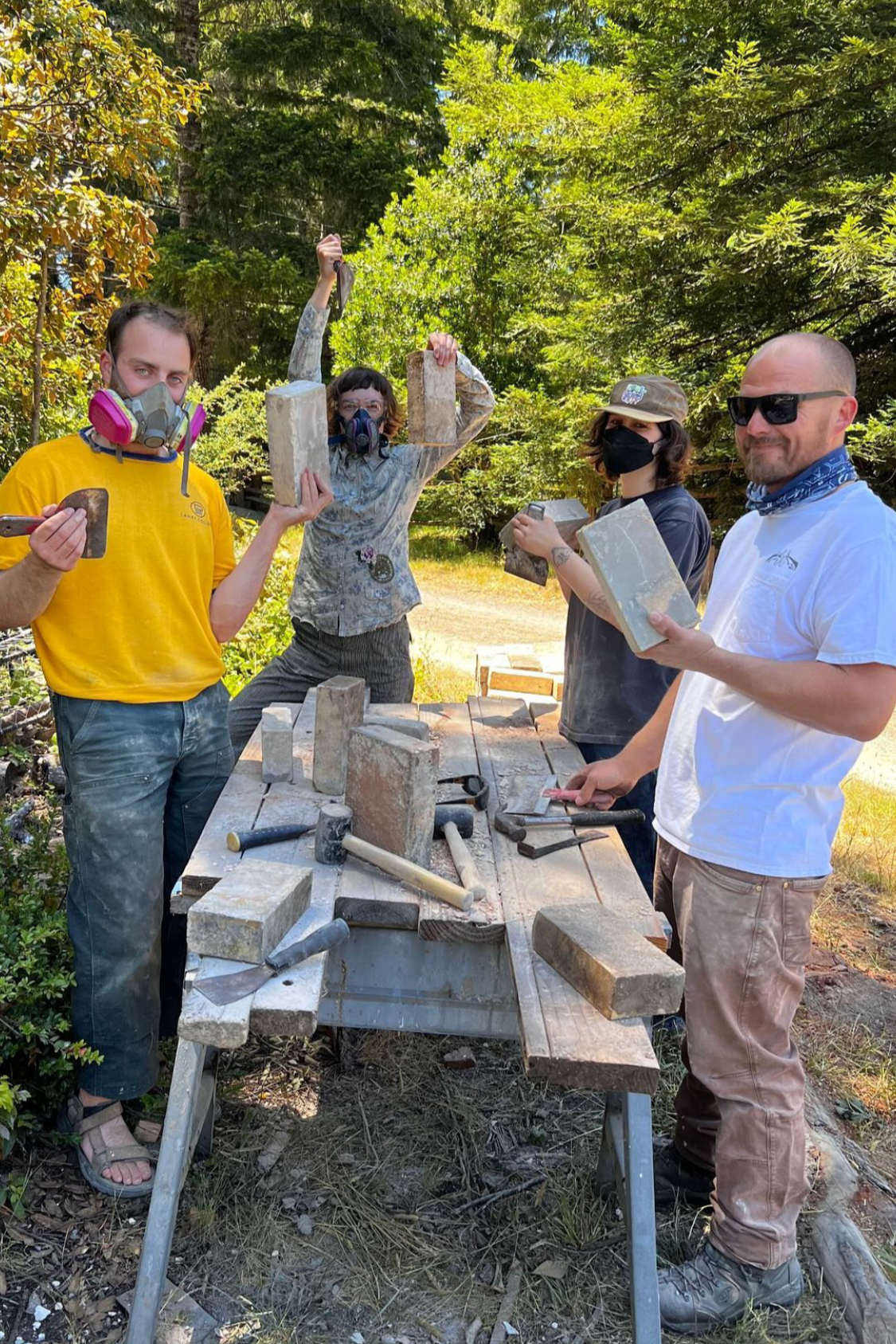 Ben, Liv, Asa, & community member