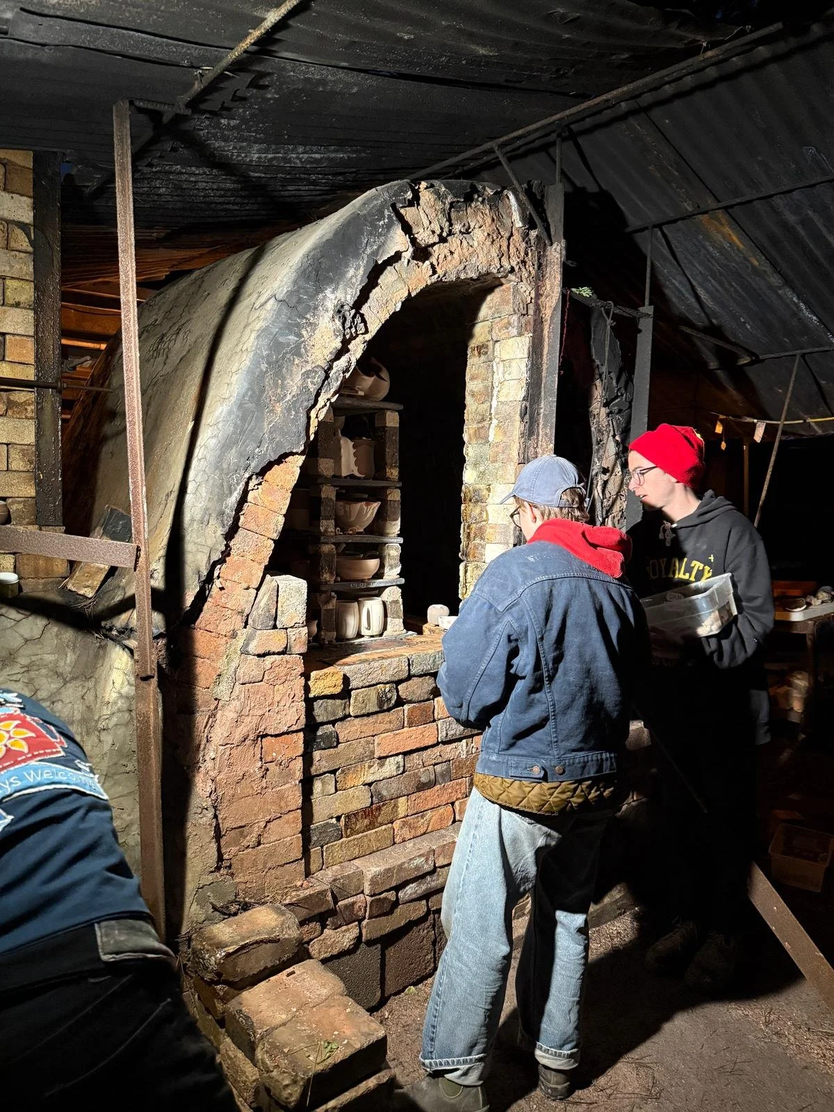 Bricking up the door with Hallie and Dan