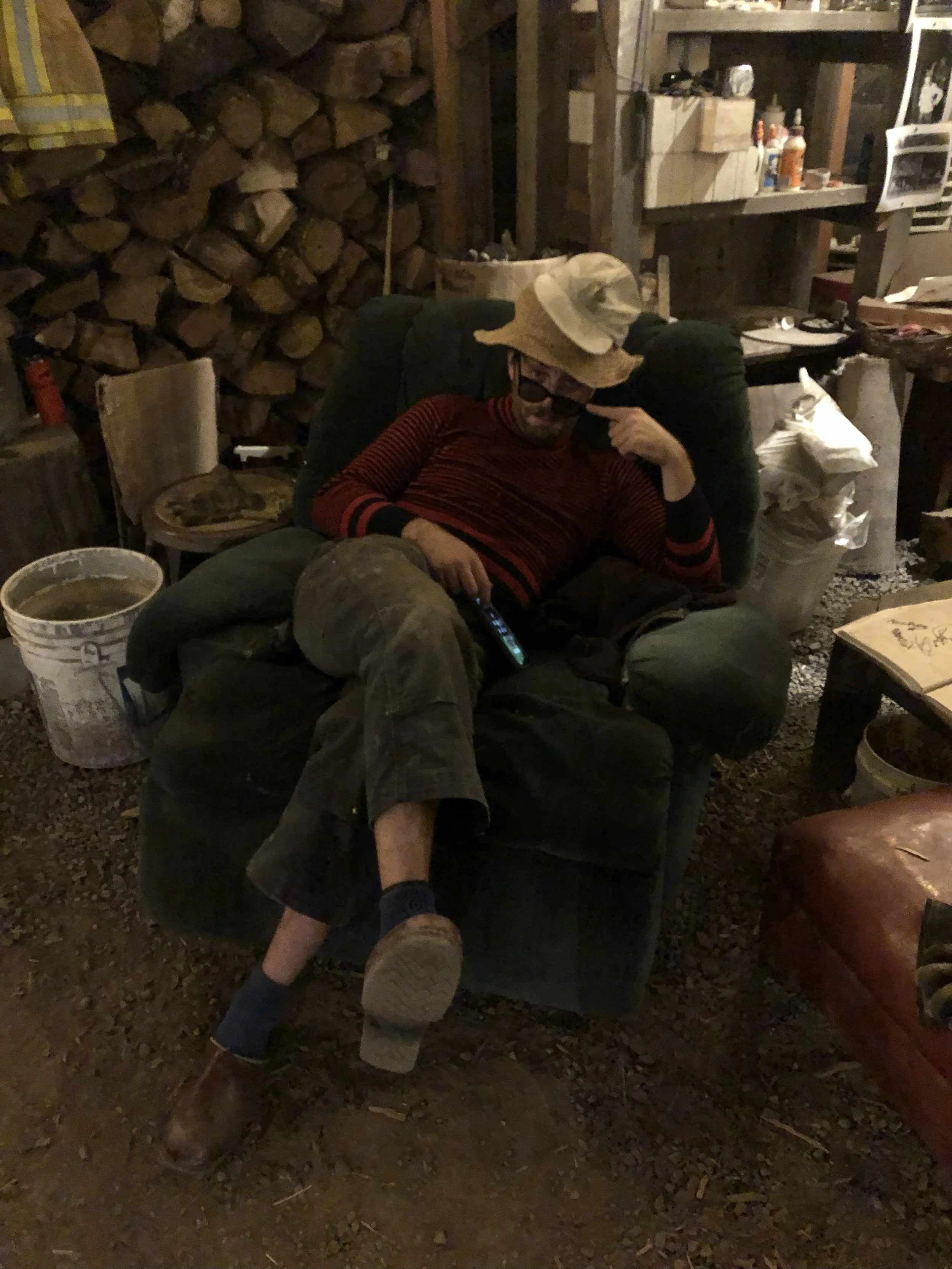 David showing me his Halloween costume idea :')