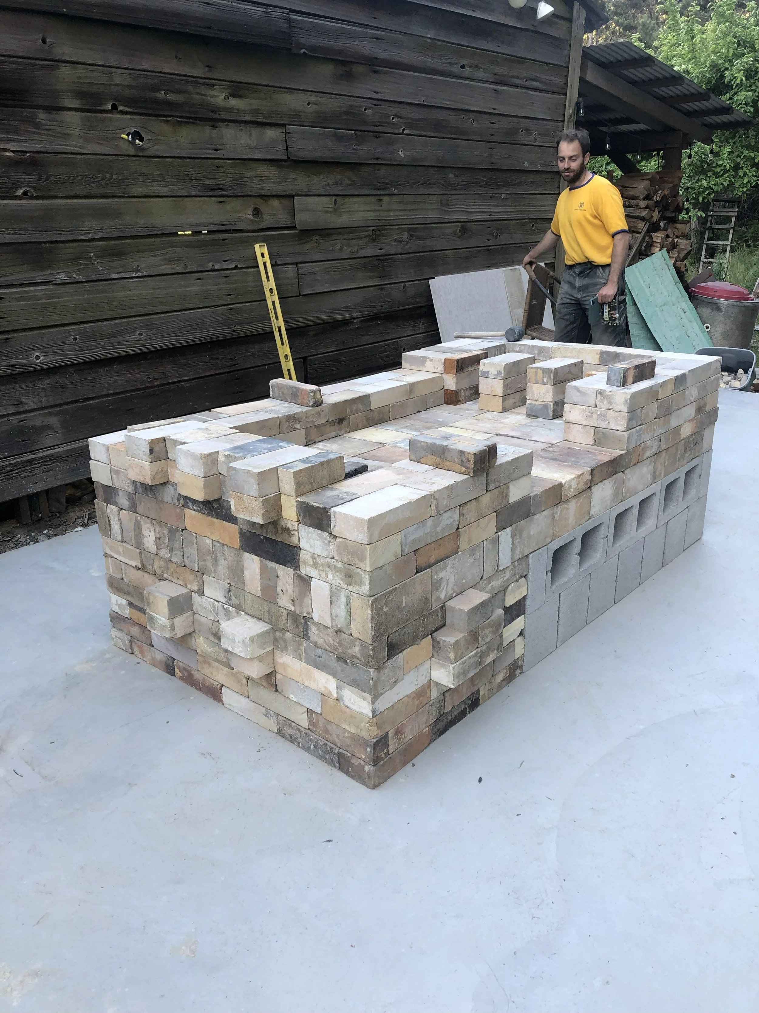 David and the base of the kiln