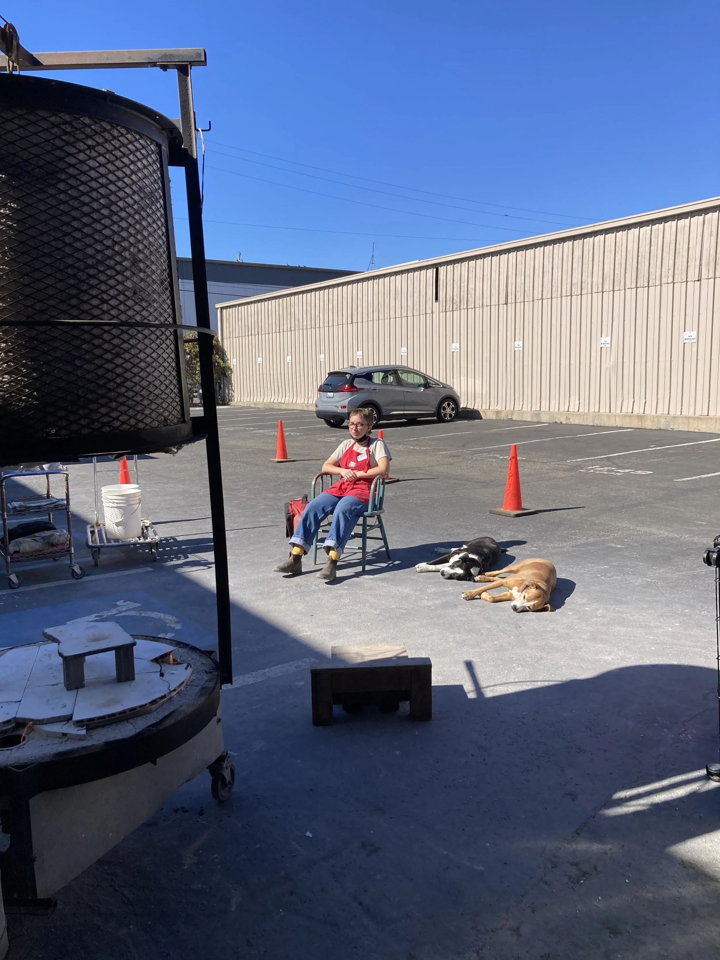 Raku firing with Navy & Tate