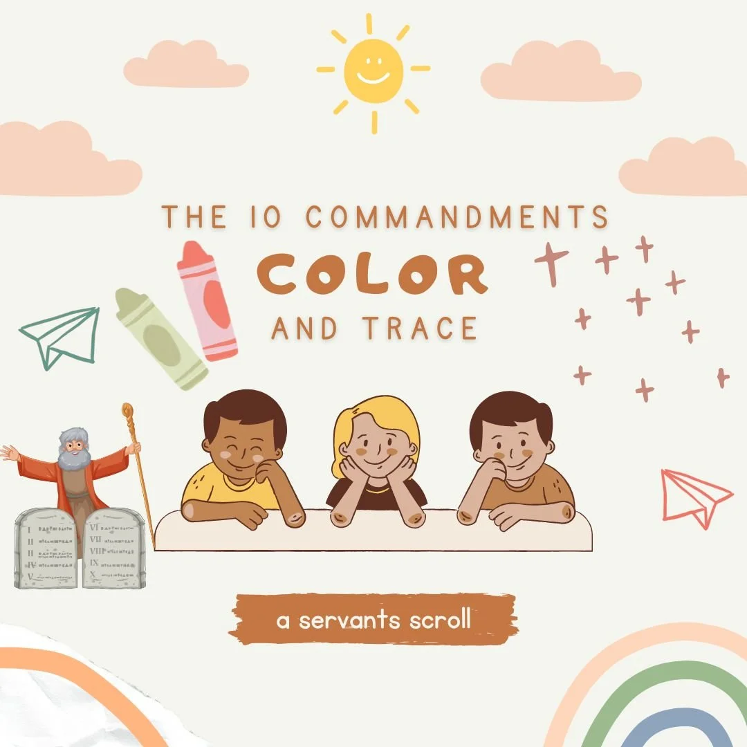 Ten Commandments Color and Trace