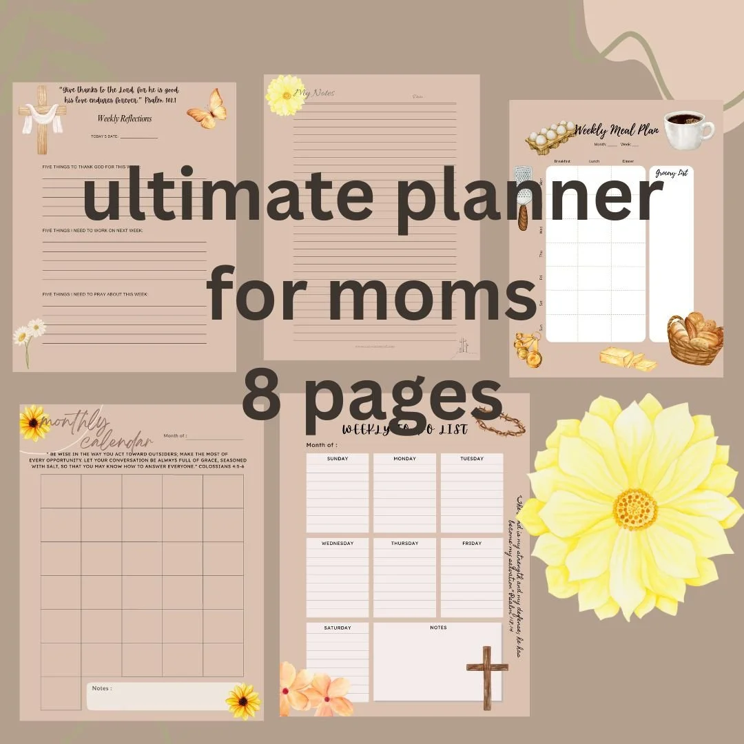 Weekly planner for mothers