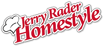 Logo for Jerry Rader Homestyle with red and black text on a white background