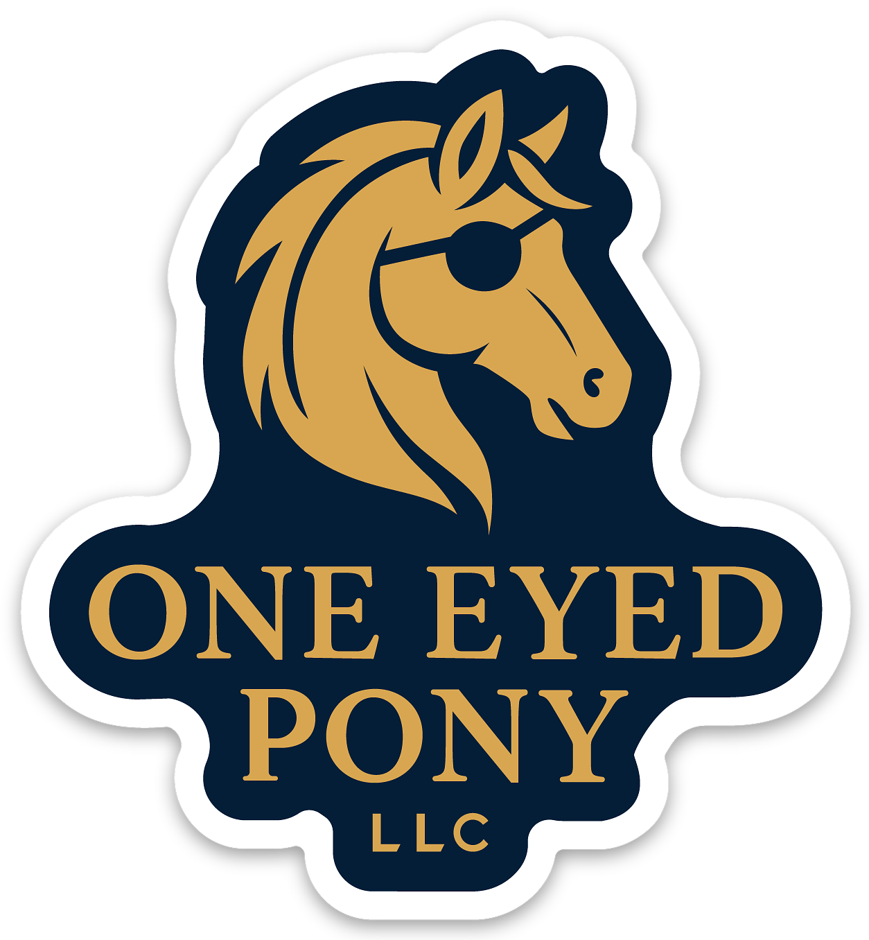 One Eyed Pony Logo Sticker