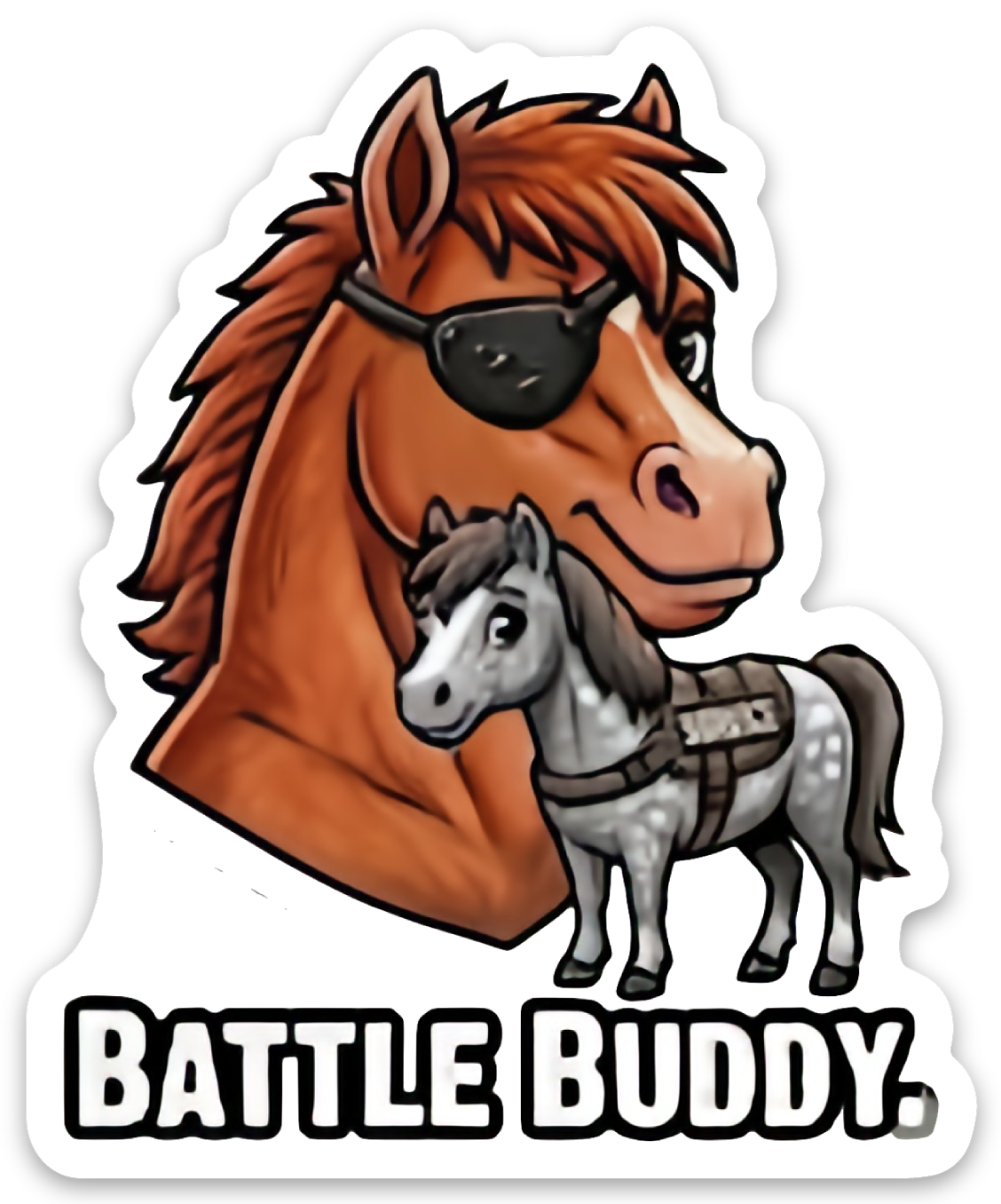 One Eye Battle Buddy Sticker