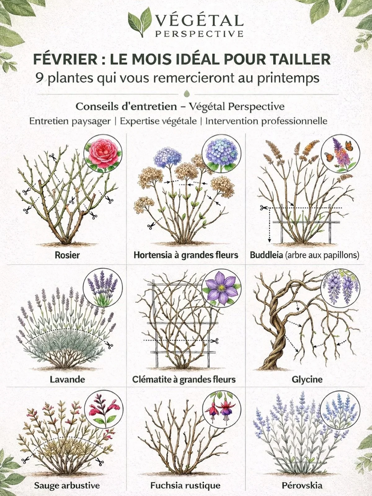 F&Eacute;VRIER RIME AVEC TAILLE ✂️🌿

Le mois de f&eacute;vrier est strat&eacute;gique au jardin.
C&rsquo;est le moment id&eacute;al pour structurer, a&eacute;rer et stimuler la reprise v&eacute;g&eacute;tative.

Voici 9 plantes qui appr&eacute;ciero