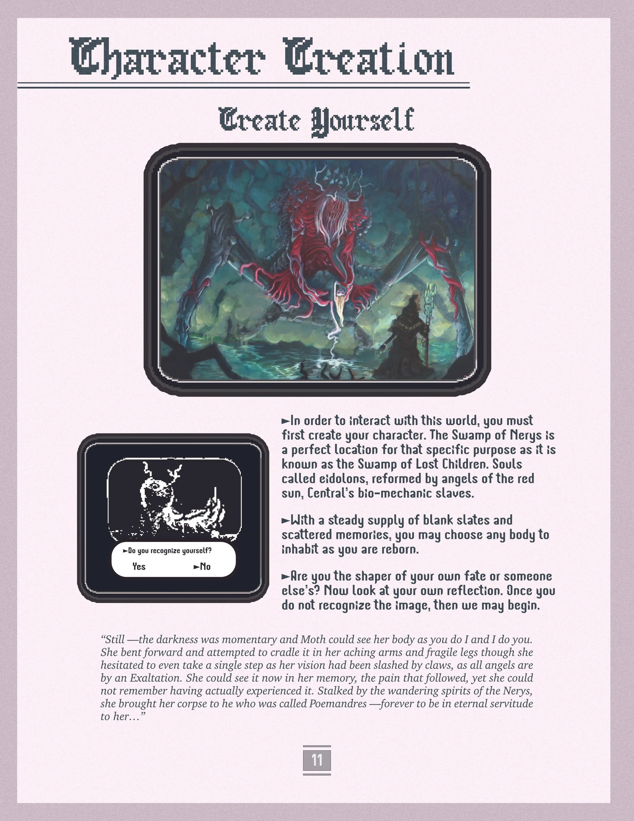 Fake Game Manual: Character Creation