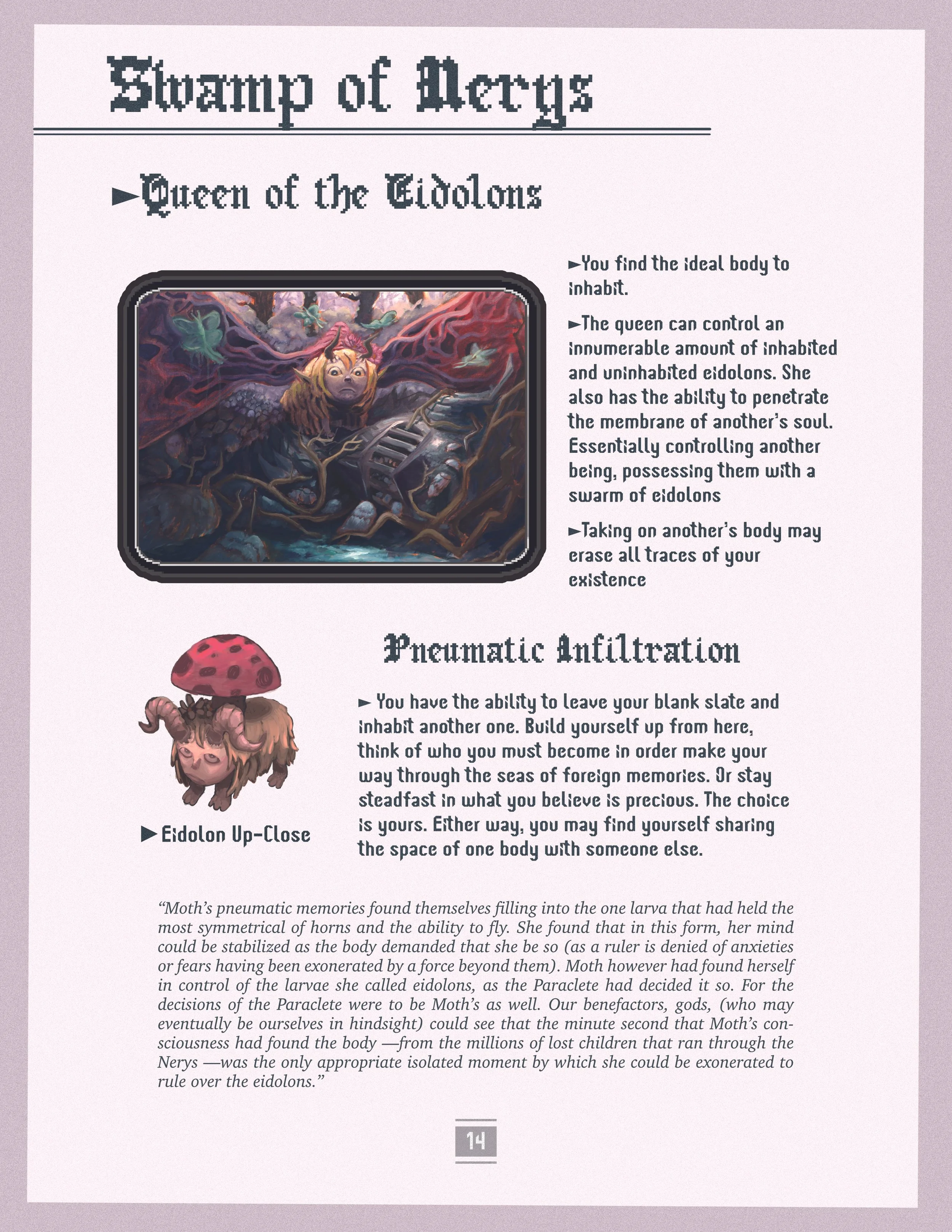 Fake Game Manual: Area I