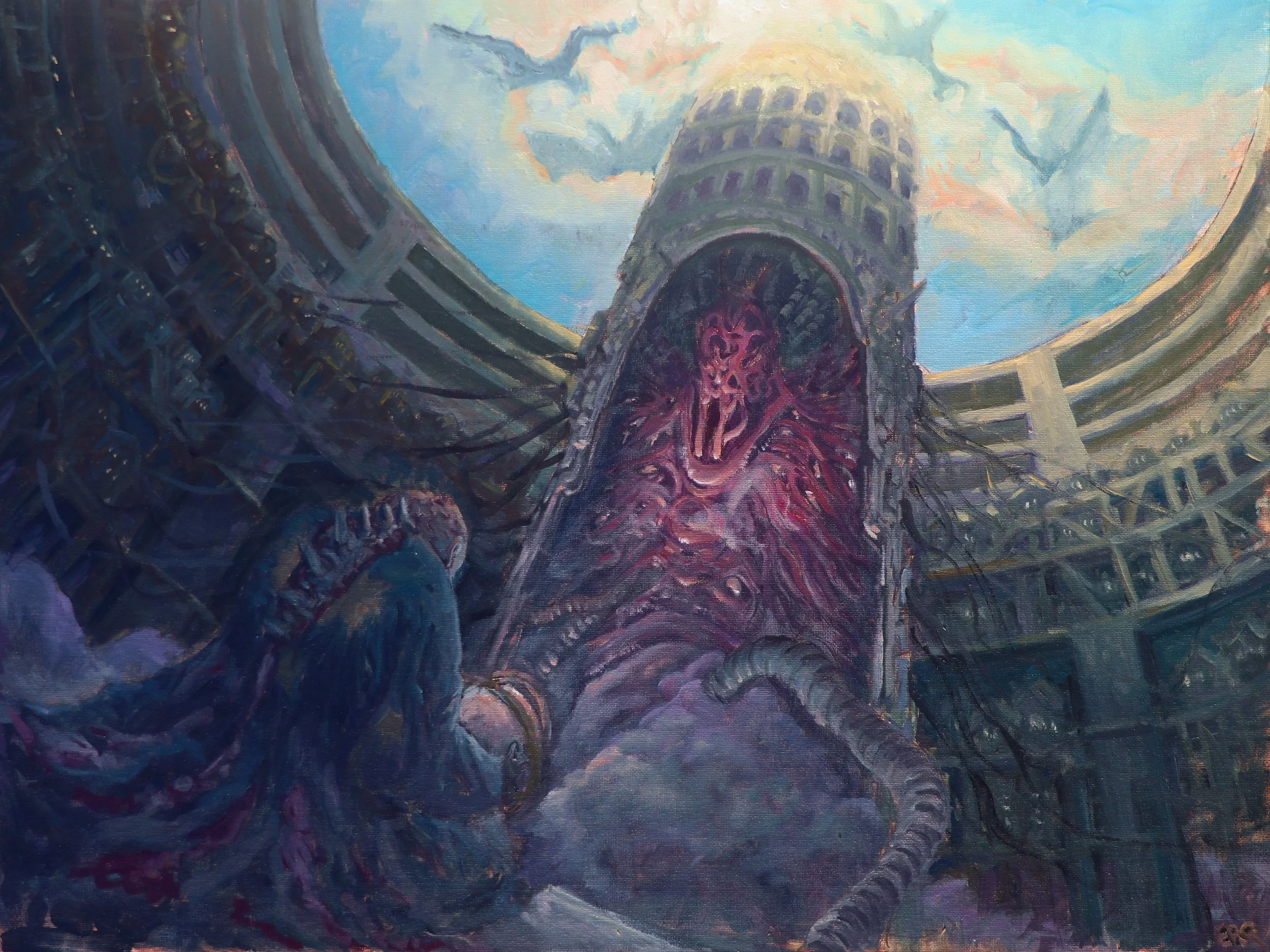 The Pylon of the Paraclete (18x24 oil on canvas board)